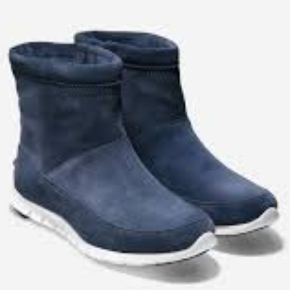 Cole Haan Grandos Chelsea pull on blue suede boot size 10.5B - Picture 1 of 7